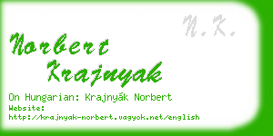 norbert krajnyak business card